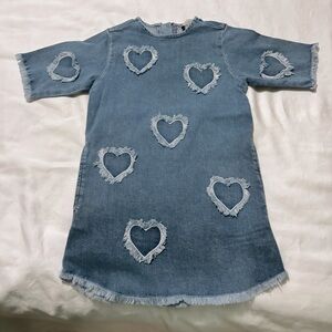 Stella McCartney Denim Dress with Heart Accents Size 3T
